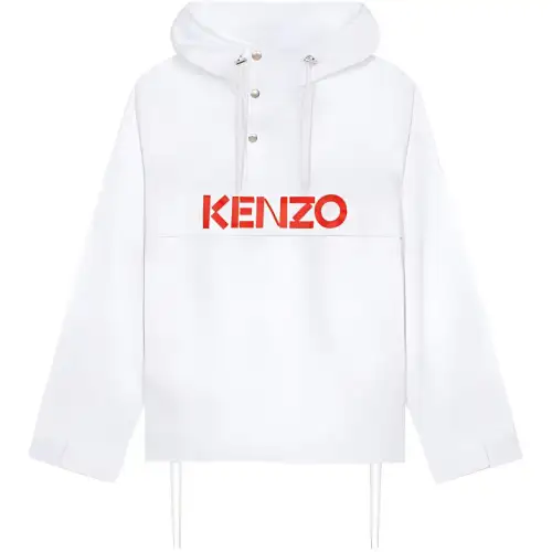 KENZO Logo Printed Drawstring Hoodie