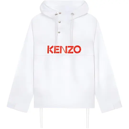 KENZO Logo Printed Drawstring Hoodie
