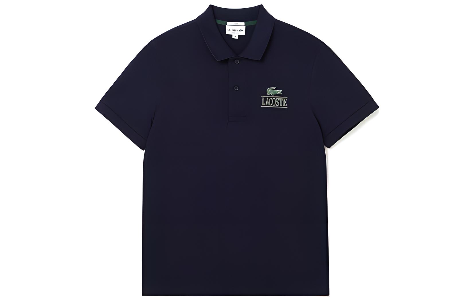 LACOSTE FW23 Polo Shirt Men's Navy Blue