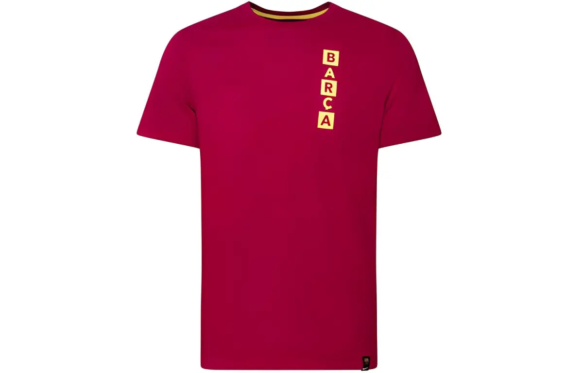 Nike T-Shirts Men's Noble Red Crew Neck Moderate Straight Fit