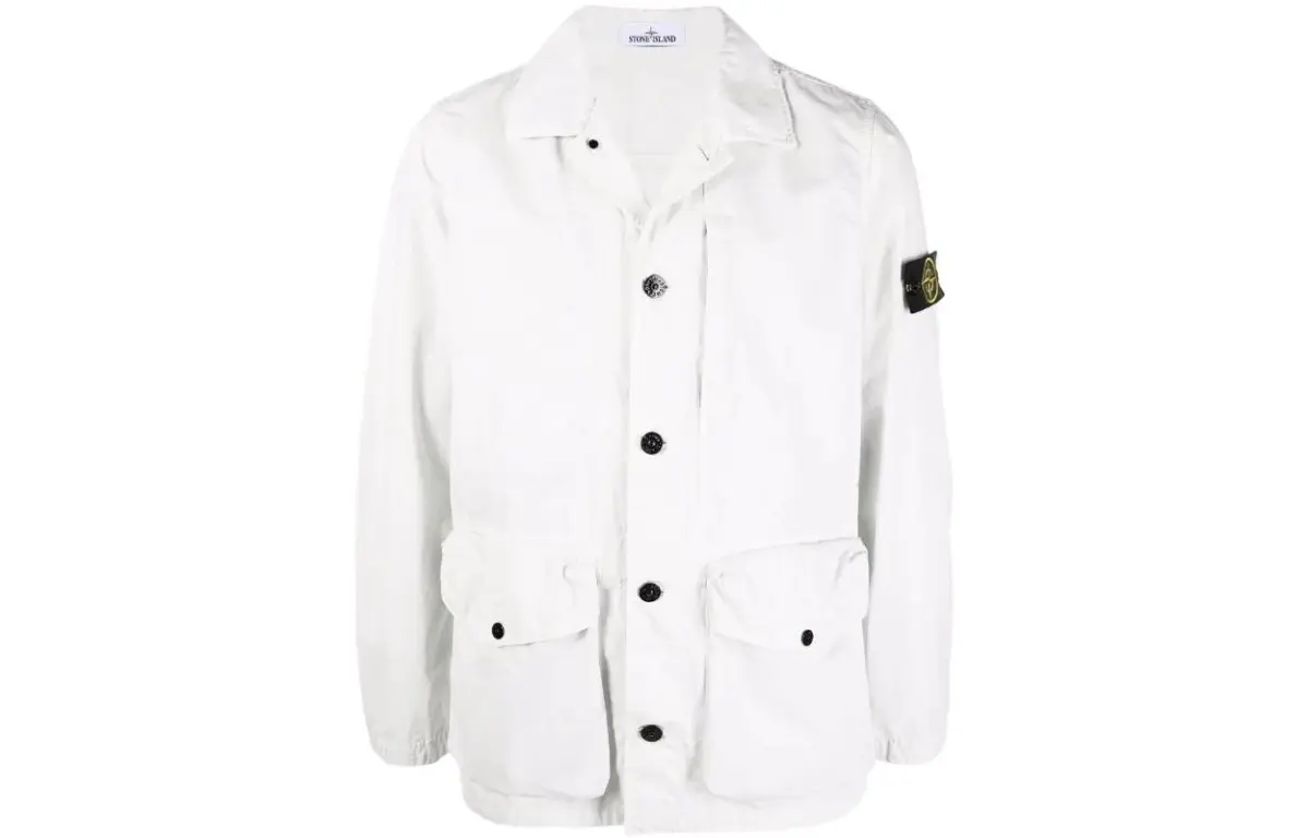 STONE ISLAND Jackets Men's White Lapel Moderate Other