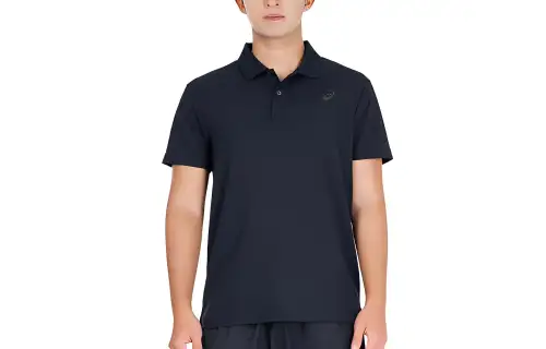 ASICS Polo Shirts Men's Black Polo Collar Moderate Other