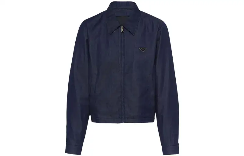 PRADA Jackets Men's Navy Lapel Moderate Other