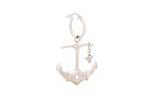 PRADA Silver Earrings Men's Silver