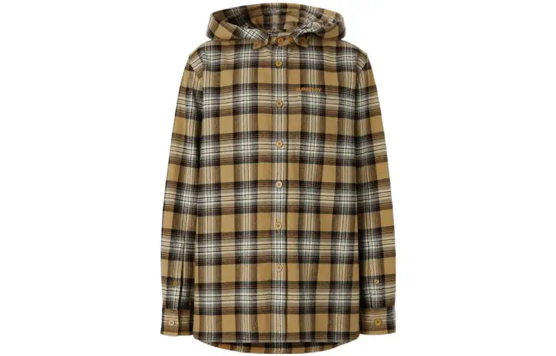 Burberry Embroidered logo Hooded Shirt