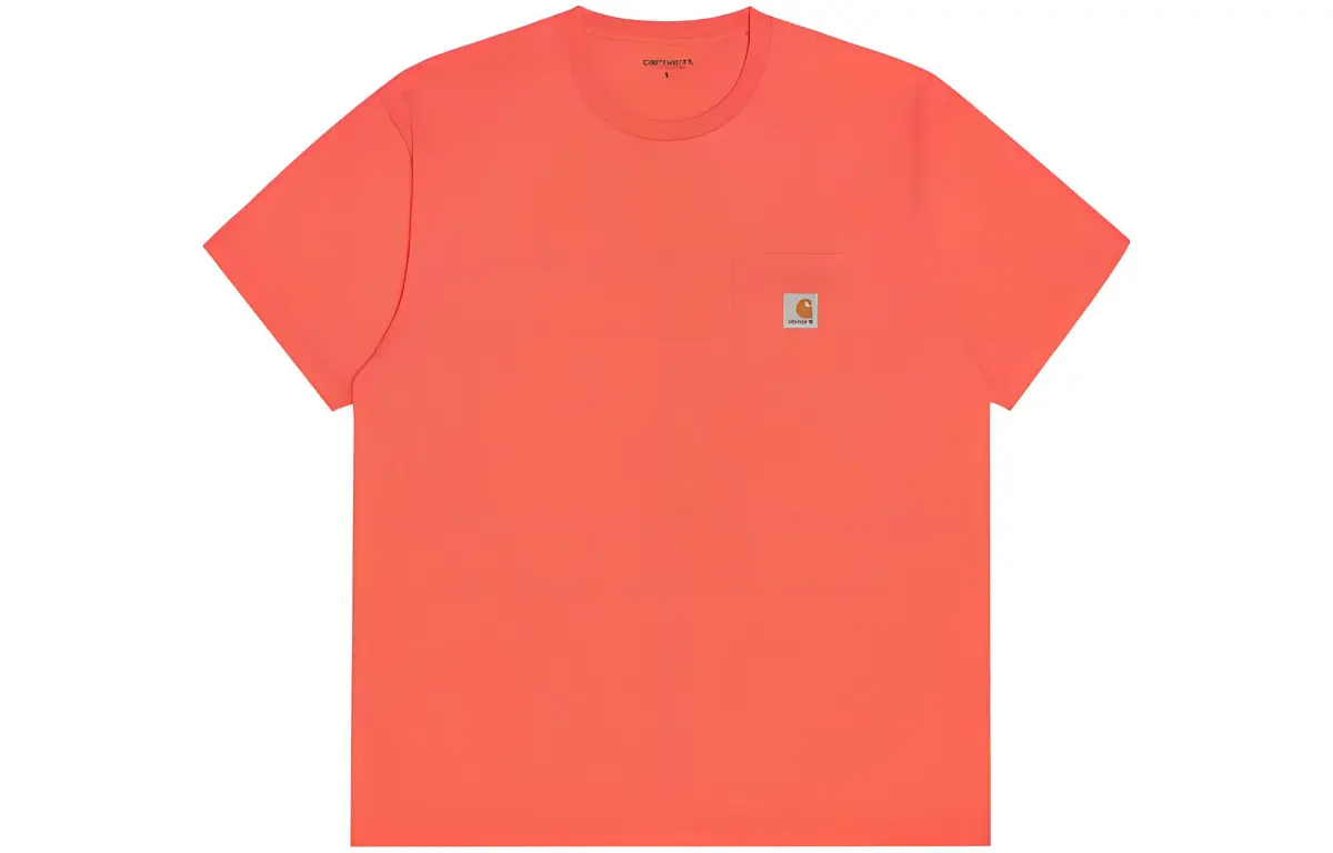 Carhartt WIP T-Shirts Men's Orange Crew Neck Moderate