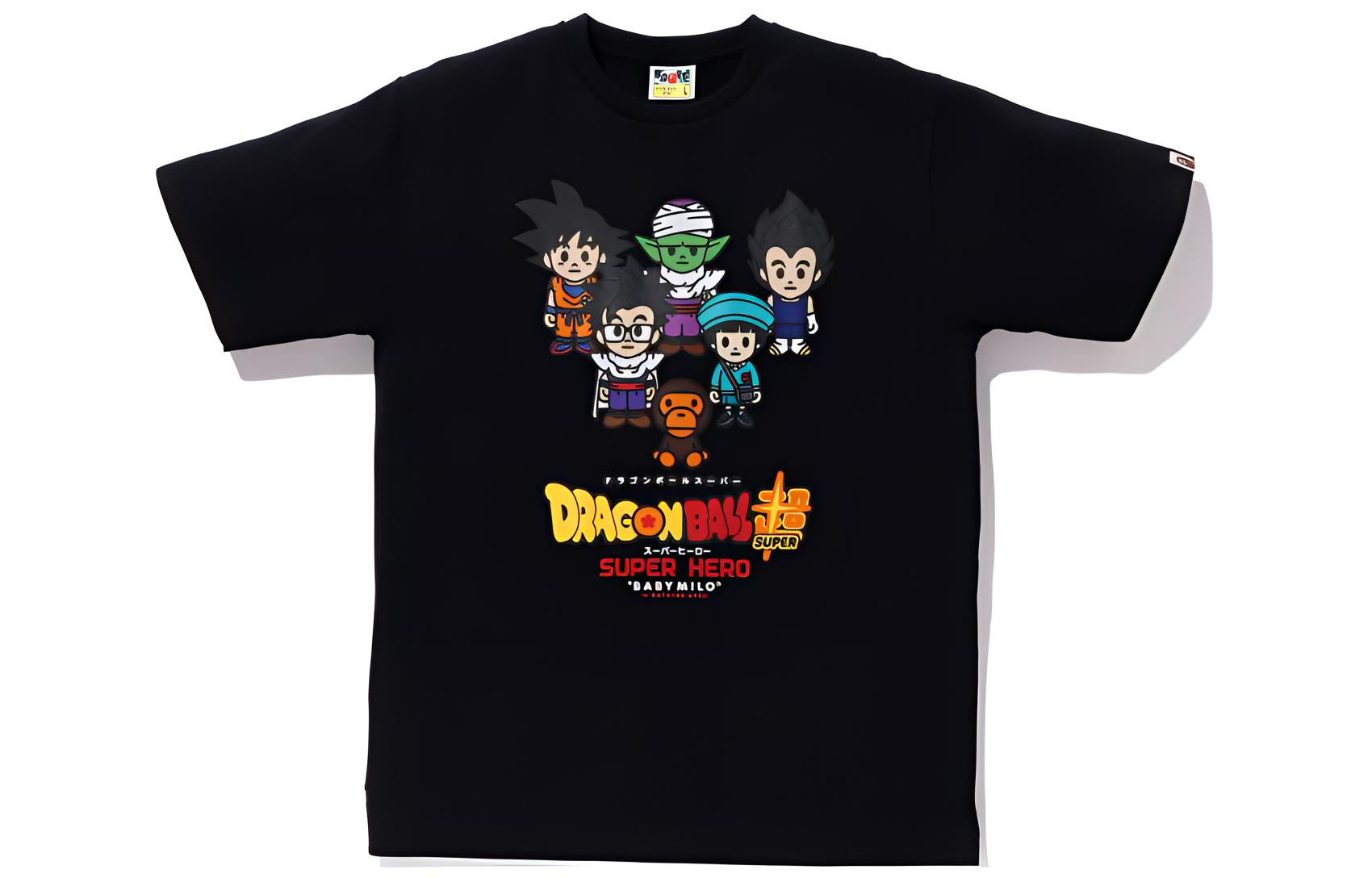 Мужская футболка A BATHING APE x DRAGON BALL (черная)