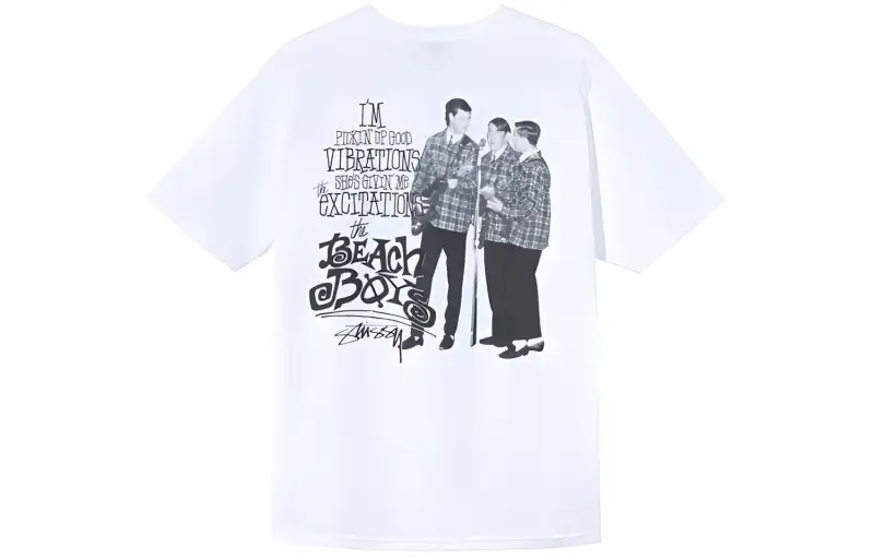 Stussy T Shirts Unisex White Crew Neck Moderate Straight Fit