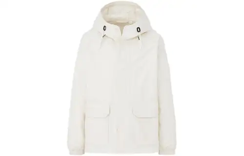 UNIQLO Jackets Unisex White Hooded Moderate Other
