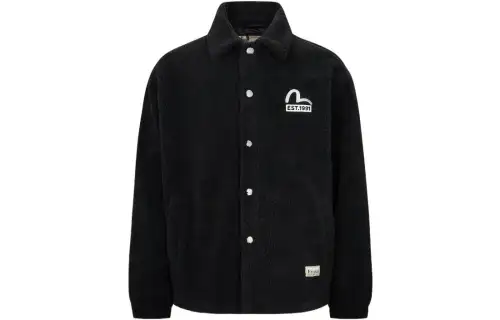EVISU Jackets Men's Black Lapel Moderate Other