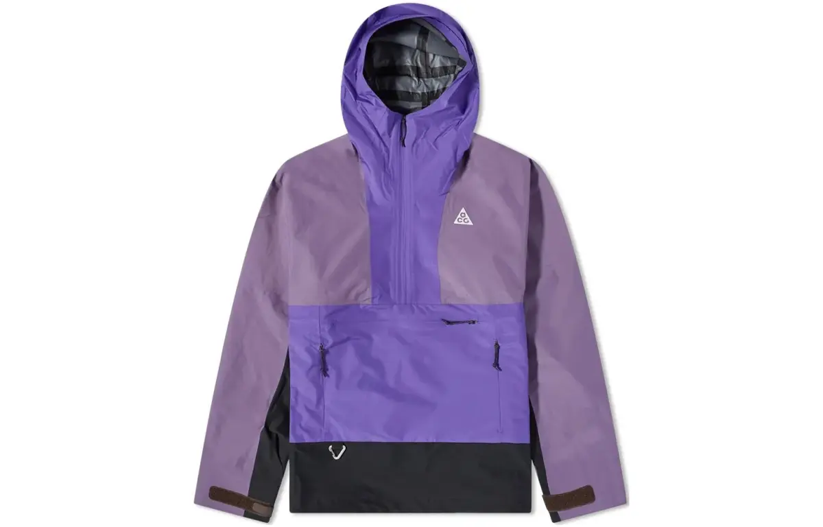 Nike ACG Jackets Men's Purple Hooded Moderate Wind Shell