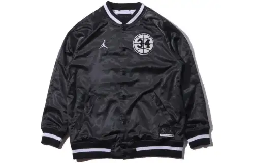 Jordan Jackets Men's Black Baseball Collar Moderate Other