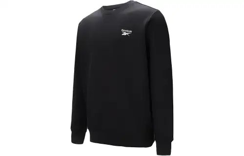 Reebok Sweatshirts Unisex Black Crew Neck Moderate Regular