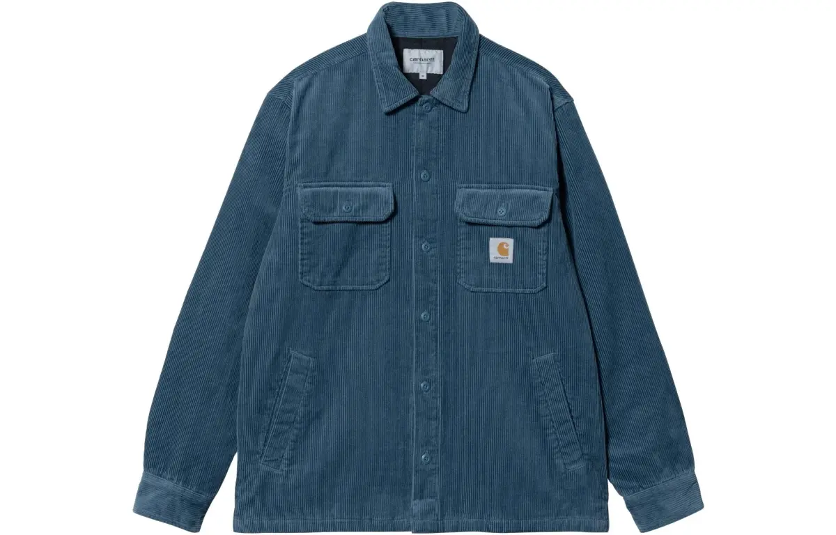 Carhartt WIP Jackets Men's Blue Lapel Moderate Other