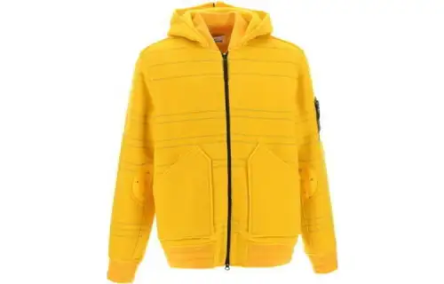 STONE ISLAND Jackets Men's Yellow Hooded Moderate Other