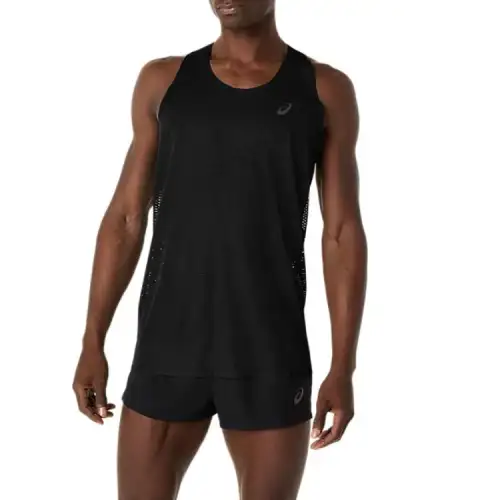 ASICS Tank Tops Men's Black Crew Neck Moderate Other