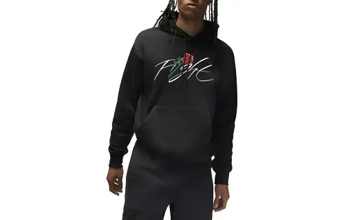 Jordan Sweatshirts Men's Black Hooded Moderate Regular