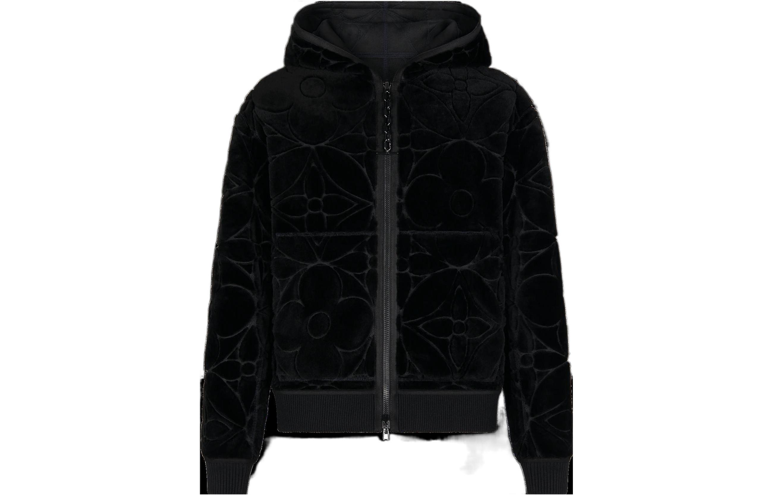 LOUIS VUITTON New Quarterly Products Of LV Jackets Men's Black Hooded Moderate Other