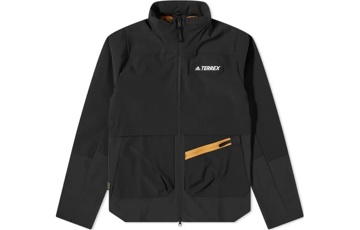 Adidas Terrex Jackets Men's Black Stand Collar Moderate Workwear