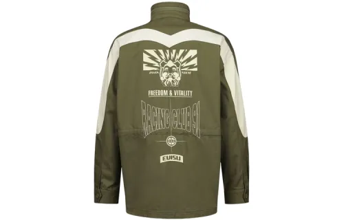 EVISU SS23 Jacket Men's Dark Army Green