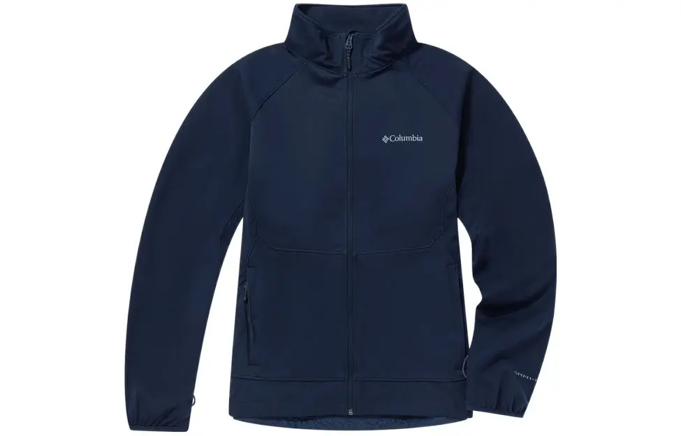Columbia Jackets Men's Blue Stand Collar Moderate Soft Shell