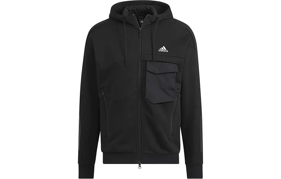 Adidas Jackets Men's Black Hooded Moderate Other