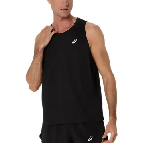 ASICS Tank Tops Men's Black Crew Neck Moderate Other