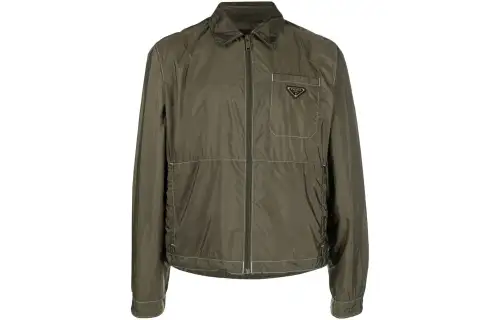 PRADA Jackets Men's Green Lapel Thin Other