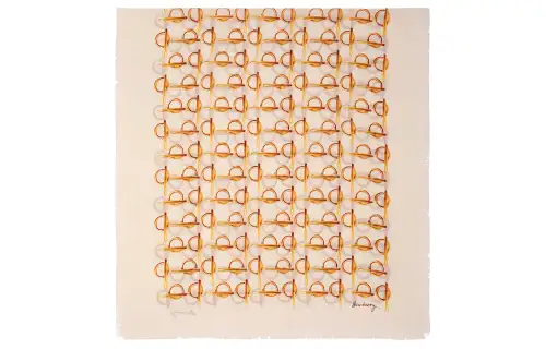 Burberry B-Printed Frayed-Edge Scarf