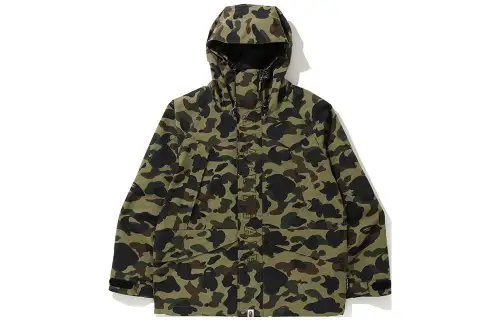 A Bathing Ape camouflage hooded jacket