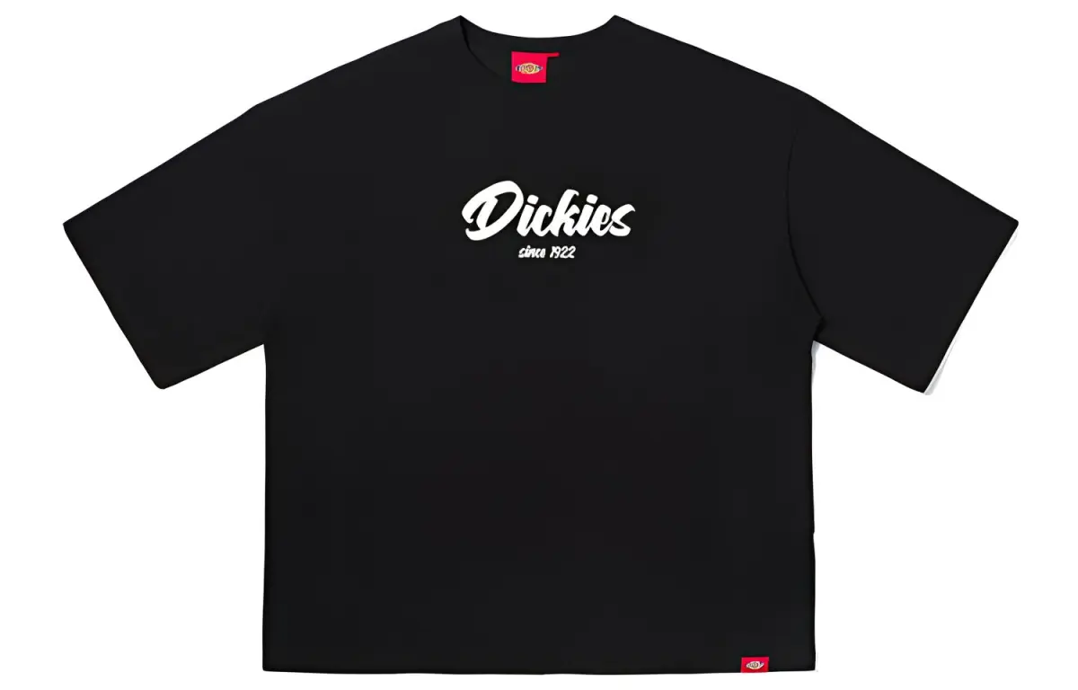 Dickies T Shirts Unisex Black Crew Neck Moderate Straight Fit