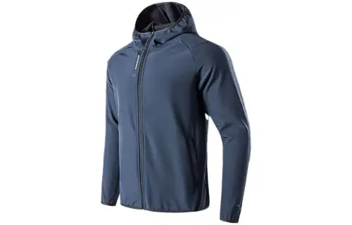 ANTA Jackets Men's Midnight Black Hooded Moderate Straight Fit