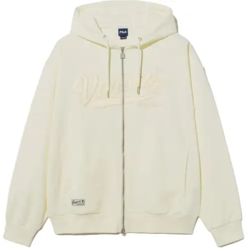 FILA Sweatshirts Unisex Cream Hooded Moderate