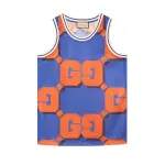 GUCCI Tank Tops Men's Blue Crew Neck Moderate Other