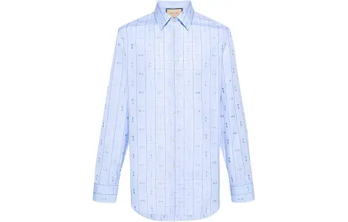 GUCCI Horsebit Detailed Long Sleeve Shirt