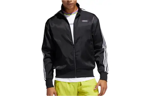 Adidas Originals SATIN FIREBIRD Jackets Men's Black Stand Collar Moderate Other