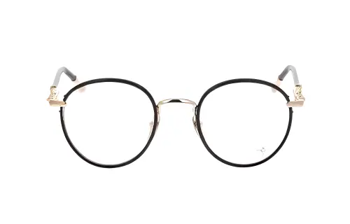 Chrome Hearts Irregular Shape Eyeglass Frames Unisex Black
