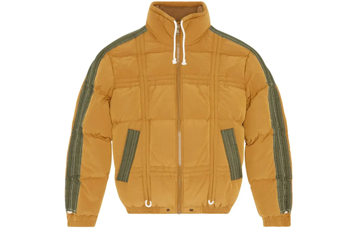 DIESEL Jackets Men's Green Stand Collar Moderate Straight Fit