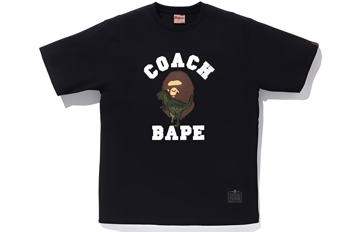 Мужская футболка A BATHING APE x COACH (черная)