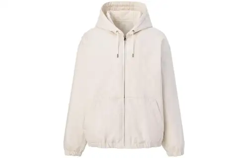 UNIQLO Jackets Men's White Hooded Moderate Other