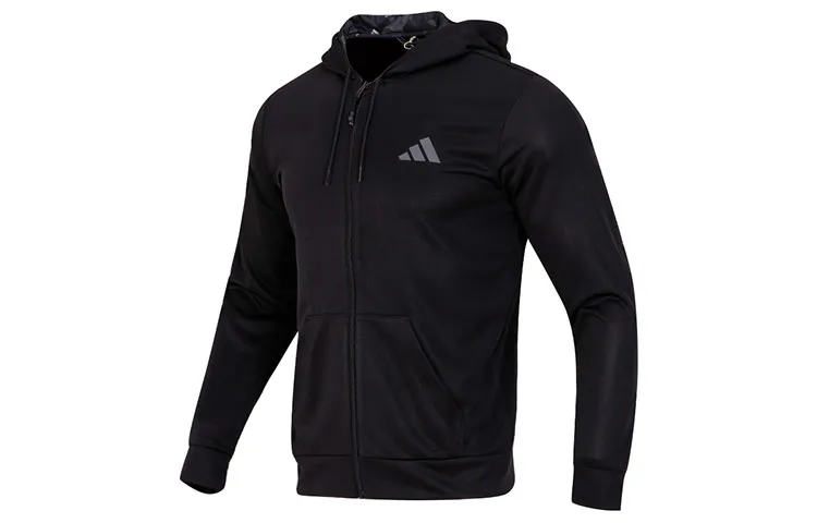 Adidas Jackets Men's Black Hooded (Non-detachable) Moderate
