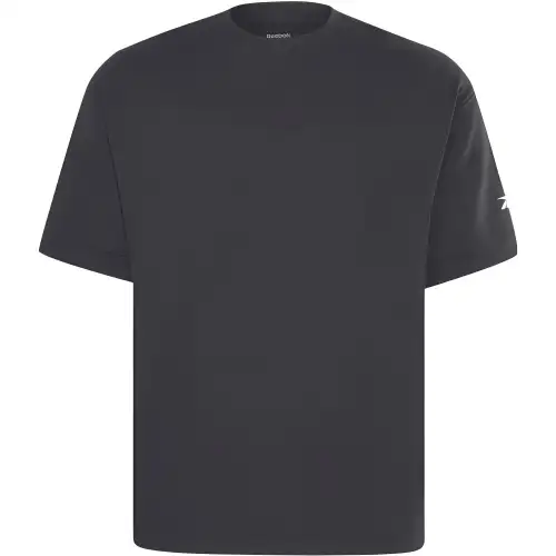 Reebok T Shirts Men's Black Crew Neck Moderate Straight Fit