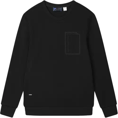 FILA Sweatshirts Men's Black Crew Neck Moderate