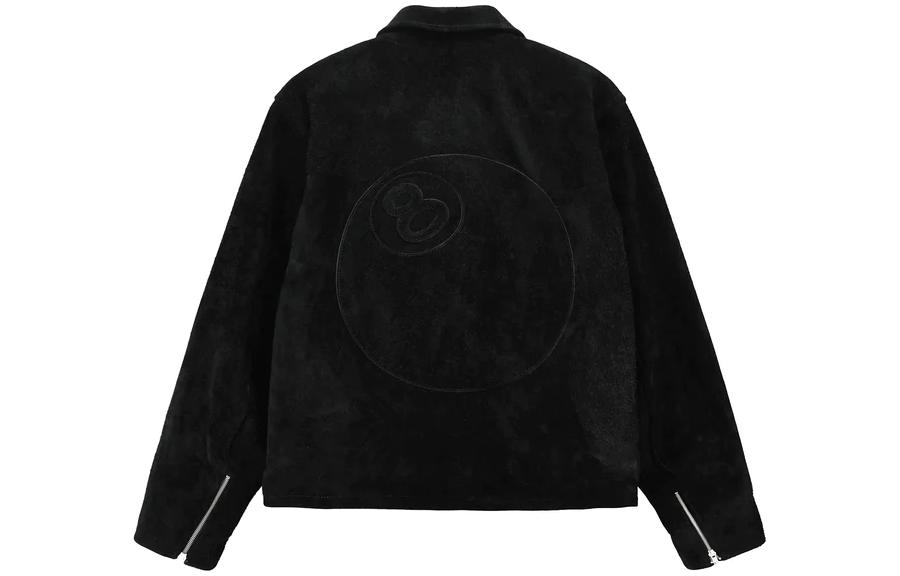 Мужская куртка Stussy 8 BALL SUEDE BING JACKET (черная)