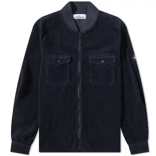 STONE ISLAND Jackets Men's Blue Baseball Collar Moderate Other