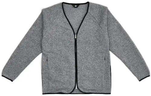 New Balance Jackets Men's Gray V Neck Moderate Straight Fit