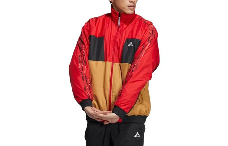 Adidas Jackets Men's Red Stand Collar Moderate Other