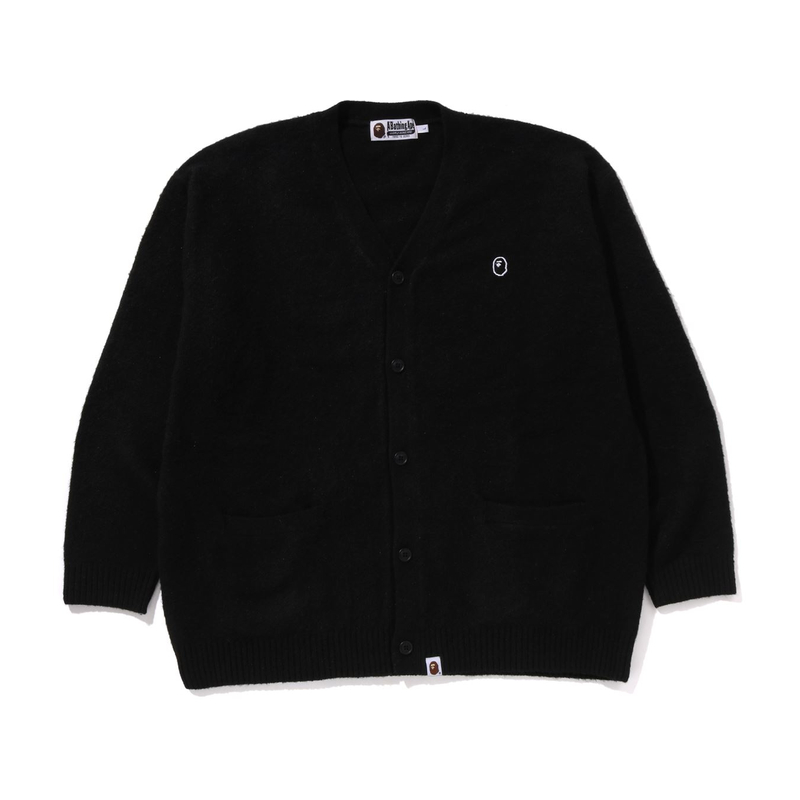 Мужской кардиган A BATHING APE Вязаная кофта на пуговицах (черный)