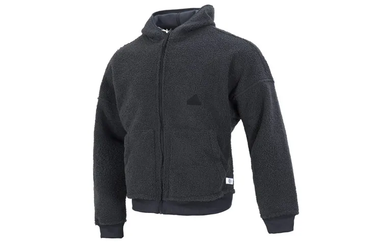 Adidas Jackets Men's Gray Hooded Thickened Reversible