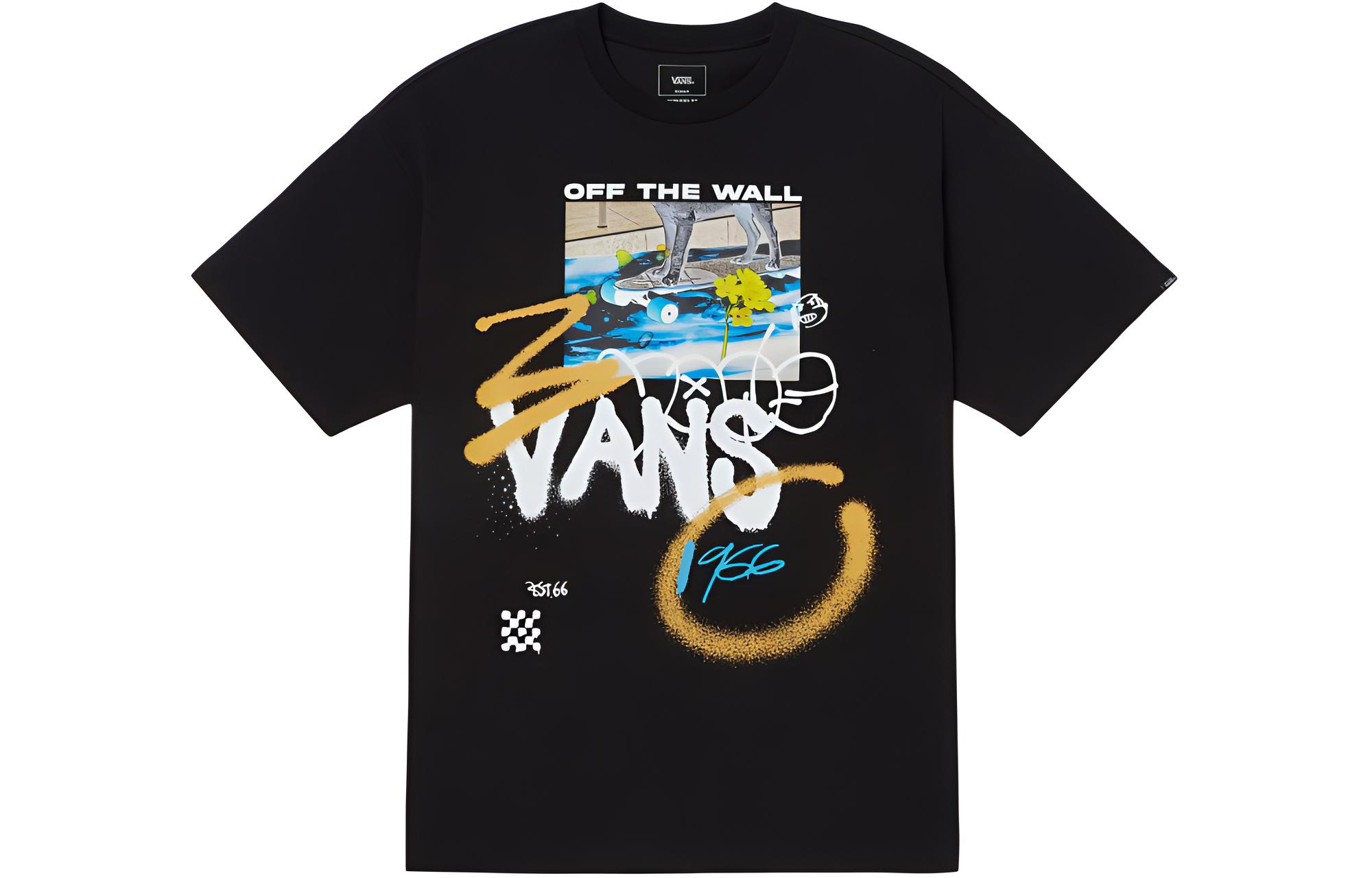 Мужская футболка Vans Logo Tee (черная)